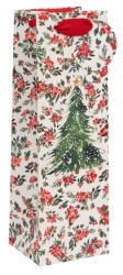 Christmas Woodland Wine Bottle Gift Bag