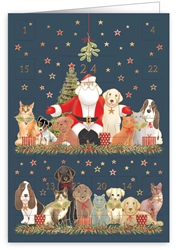 Santa Pups Advent Greeting Card