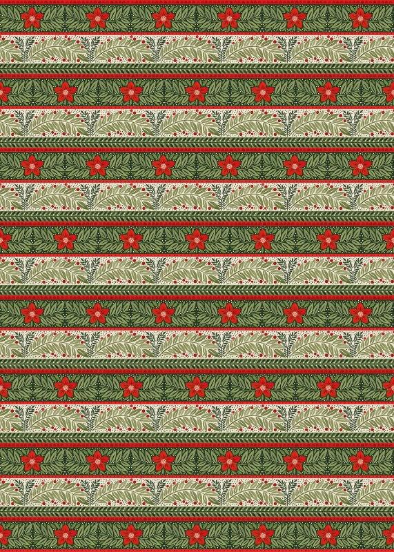 Christmas Floral Roll Wrap