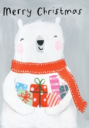 Polar Bear with Gifts Greeting Card