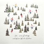 Ski-Sons Greetings Christmas Card