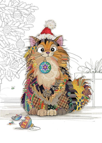 Cat Baubles Greeting Card