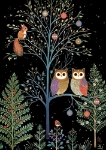 Night Owl Tree Greeting Card