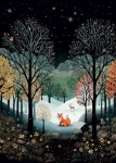 Fox Landscape Greeting Card