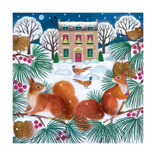Snowy Squirrels Boxed Cards