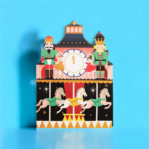 Christmas Carousel Greeting Card