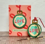 Kissmas Ornament Greeting Card