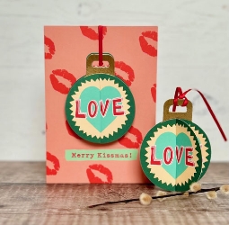 Kissmas Ornament Greeting Card