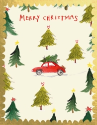 Xmas Car & Tree Christmas Card