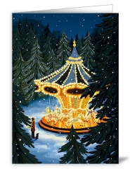 Carousel Winter Greeting Card
