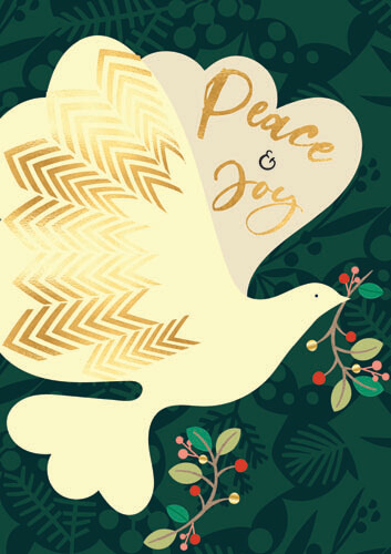 Xmas Peace Dove Greeting Card