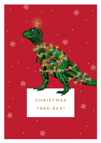 Xmas Tree-Rex Greeting Card