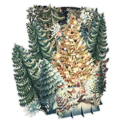 Trees 3D Christmas Card