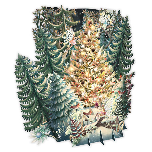 Trees 3D Christmas Card