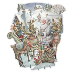 Santas Team 3D Christmas Card