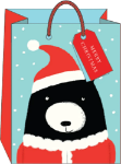 Xmas Bear Medium Gift Bag