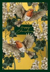 Seasons Greetings Birds Christmas Card