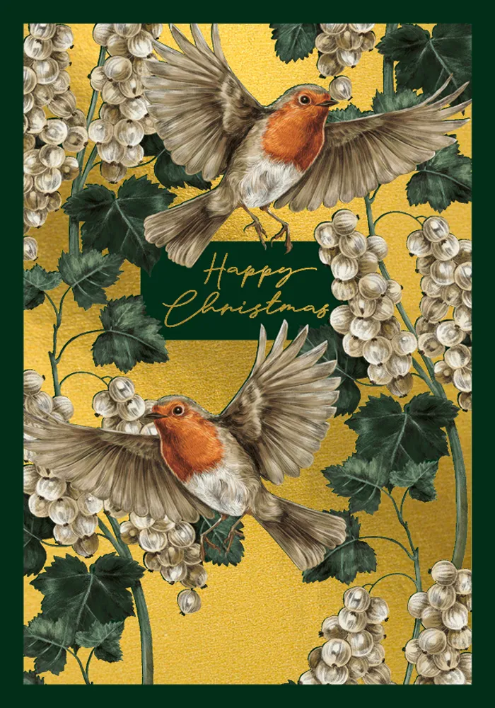 Season's Greetings Birds Christmas Card