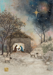 Nativity Stable Christmas Card