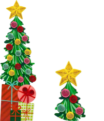 Christmas Tree Quill Bookmark