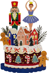 Nutcracker Cake Christmas Postcard