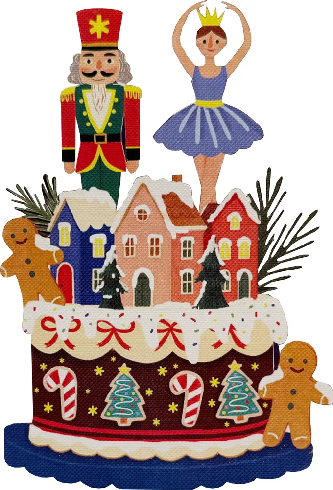Nutcracker Cake Christmas Postcard