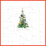 Christmas Tree Advent Calendar Card