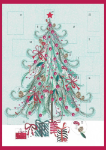 Christmas Tree Advent Calendar Card