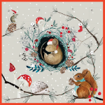 Cosy Mouse Advent Christmas Card
