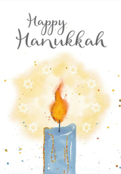 Hanukkah Candle Holiday Card
