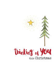 Thinking of You Christmas Card