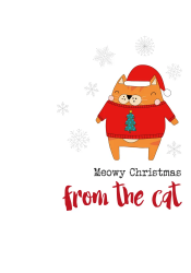 Meowy Christmas Greeting Card