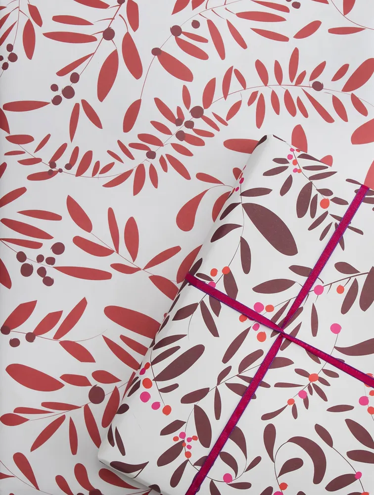 Red Branches Boxed Christmas Cards