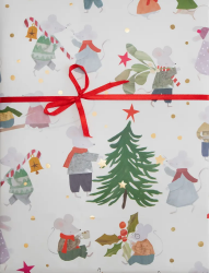 Christmas Mice Foil Sheet Wrap