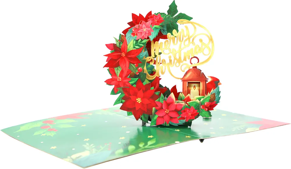 3D Xmas Lantern Christmas Card