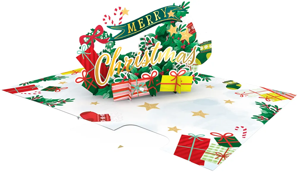 3D Merry Christmas Greeting Card