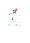 Holiday Penguins Christmas Card