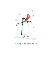 Holiday Penguins Christmas Card