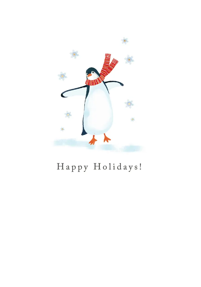 Holiday Penguins Christmas Card