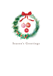Holiday Wreath Christmas Card