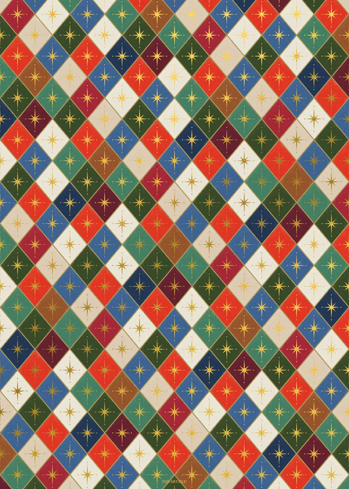 Harlequin Stars Sheet Wrap