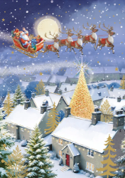 Sleigh Snow Scene Christmas Card