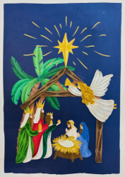 Nativity Quill Christmas Card
