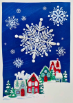 Snowflakes Quill Christmas Card
