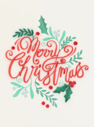 Merry Xmas Quill Christmas Card