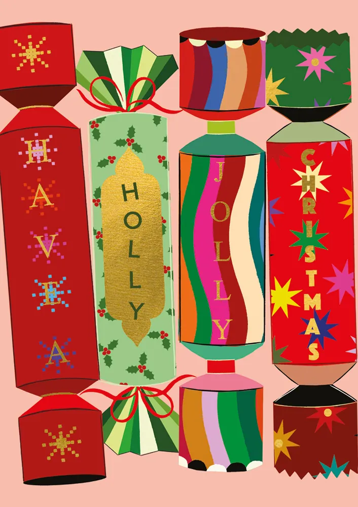 Christmas Crackers Christmas Card