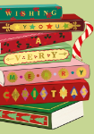 Book Stack Christmas Card