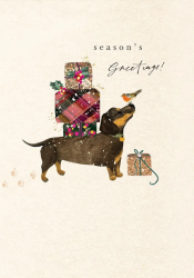 Dog & Gifts Christmas Card