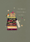 Book Stack Christmas Card