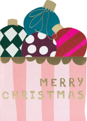 Ornaments Die Cut Christmas Card